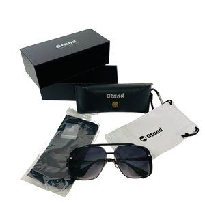 Gtand Mens Oversized Square Aviator Gradient Sunglasses Side Shield Steampunk